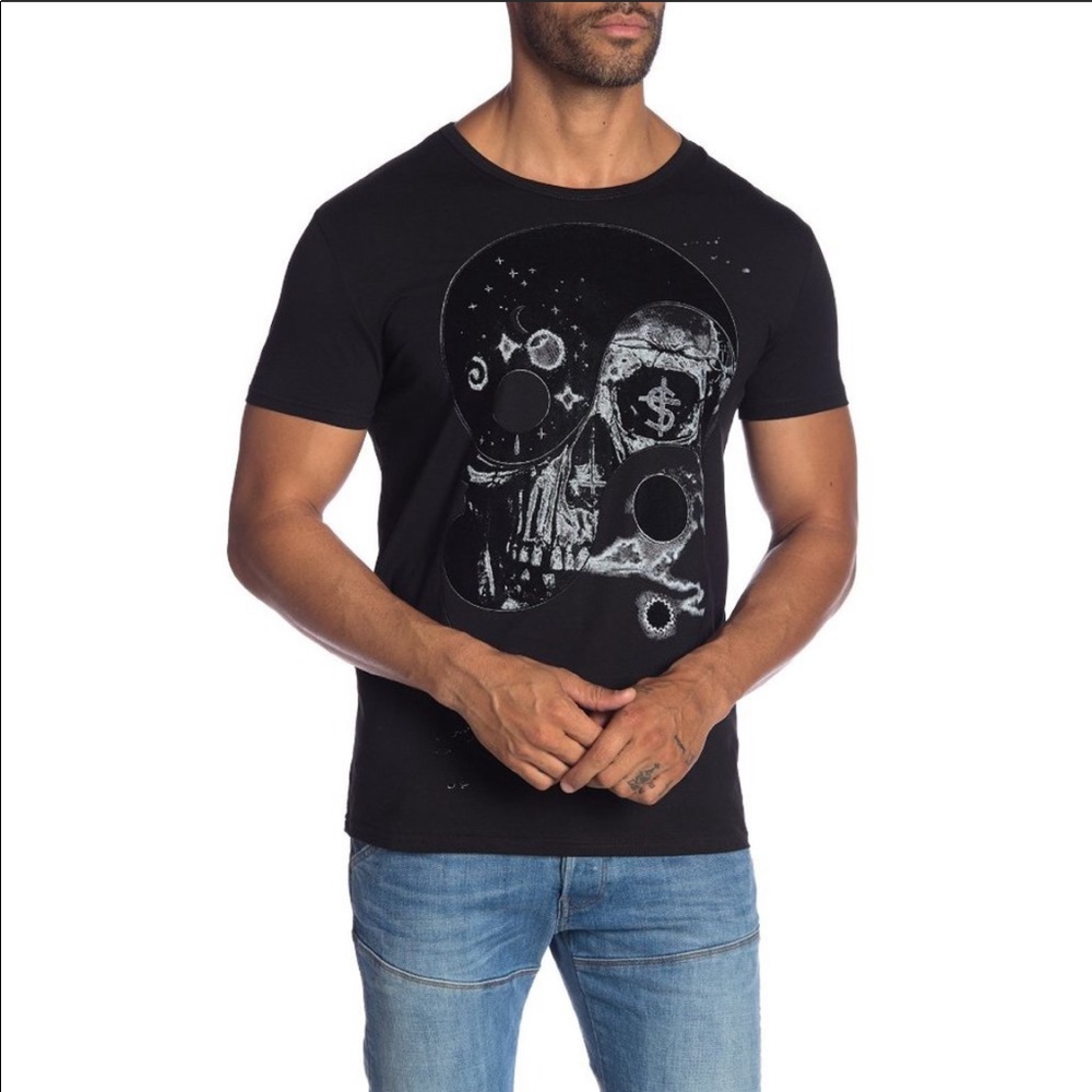 NWT Nordsrom XRAY Skull Yin Yang Space T Shirt Top